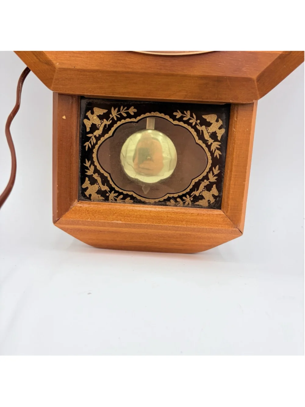 SCHWEPPES MIXERS Electric Pendulum Wall Clock Model 597 Wood Advertising
